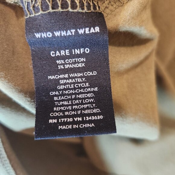 Who What Wear Olive Green Boxy T-Shirt - Size L - Picture 5 of 5